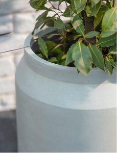 Light Grey Fibre Clay Planter - *Local Delivery or Local Pick Up Only*