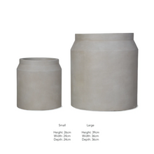 Load image into Gallery viewer, Light Grey Fibre Clay Planter - *Local Delivery or Local Pick Up Only*

