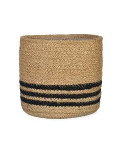 Striped Basket Plant Pot