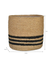 Load image into Gallery viewer, Striped Basket Plant Pot
