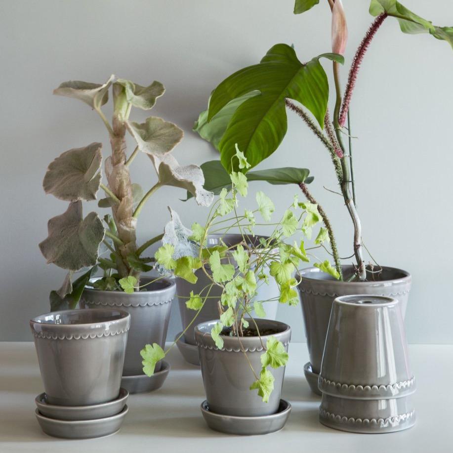 Helena Pearl Grey Glazed Plant Pots - *Local Delivery or Local Pick Up Only*
