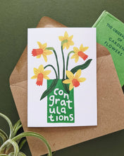 Load image into Gallery viewer, Katrina Sophia Congratulations Daffodil Card
