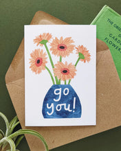 Load image into Gallery viewer, Katrina Sophia Go You Gerbera Card

