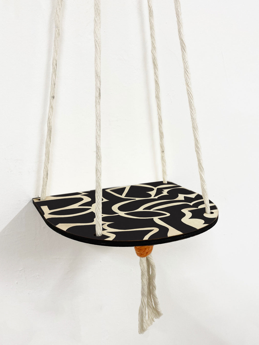 Abstract Hanging Plant Shelf
