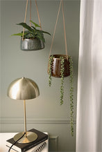 Load image into Gallery viewer, Brown Glazed Hanging Plant Pot
