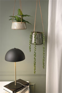 Green Glazed Hanging Plant Pot