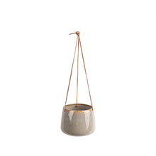 Load image into Gallery viewer, Grey Glazed Hanging Plant Pot
